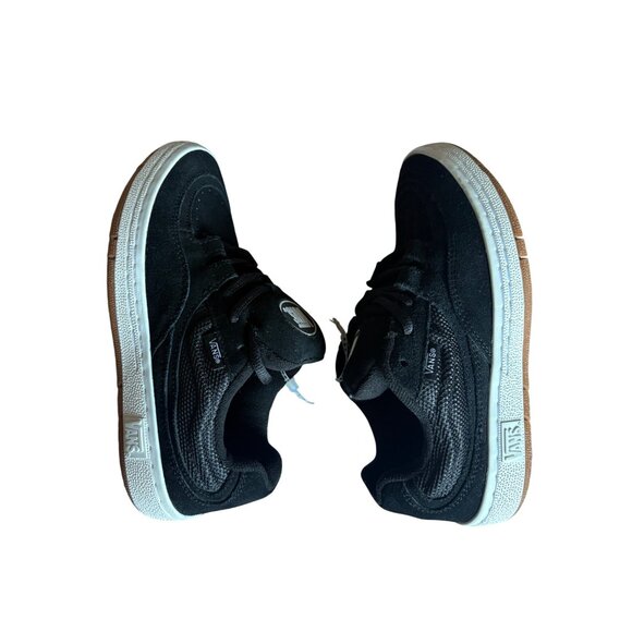 Vans Men\'s 5 Women\'s 6.5 Speed Ls Black True White Suede Mesh Skate Shoe